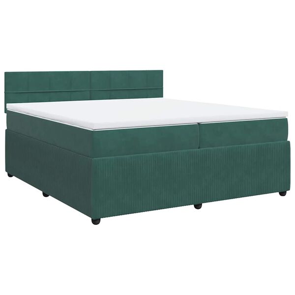 vidaXL &Kappa;&rho;&epsilon;&beta;ά&tau;&iota; Boxspring &mu;&epsilon; &Sigma;&tau;&rho;ώ&mu;&alpha; &Sigma;&kappa;&omicron;ύ&rho;&omicron; &Pi;&rho;ά&sigma;&iota;&nu;&omicron; 200x200&epsilon;&kappa;. &Beta;&epsilon;&lambda;&omicron;ύ&delta;&iota;&nu;&omicron;