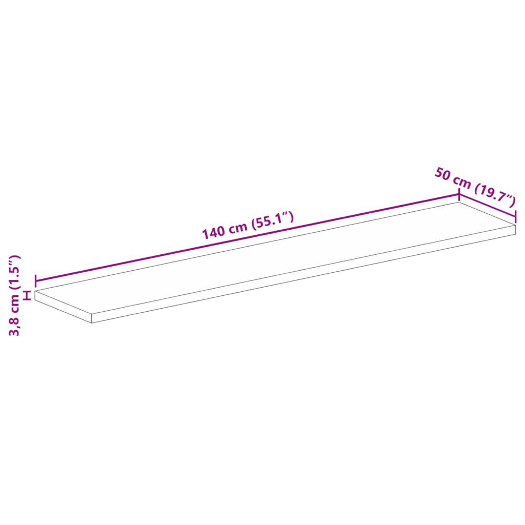 vidaXL Επιφάνεια Τραπεζιού Ορθογώνια 140x50x3,8 εκ. Μασίφ Ξύλο Ακακίας