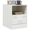 vidaXL Κομοδίνο Λευκό 34,5 x 39 x 44 εκ. από Χάλυβα