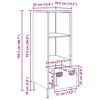 vidaXL Ντουλάπι Λευκό 35x39x103,5 εκ. από Χάλυβα