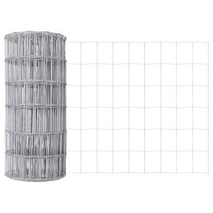 vidaXL Φράχτης Εuro Ασημί 0.4 x 10 μ Χάλυβας με θερμή επιμετάλλωση