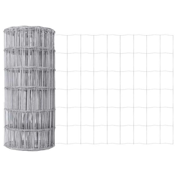 vidaXL Φράχτης Εuro Ασημί 0.4 x 10 μ Χάλυβας με θερμή επιμετάλλωση