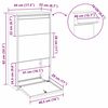 vidaXL Θυρίδα Πακέτων με αποθήκευση Καφέ 44 x 22 x 82 εκ. Ατσάλι