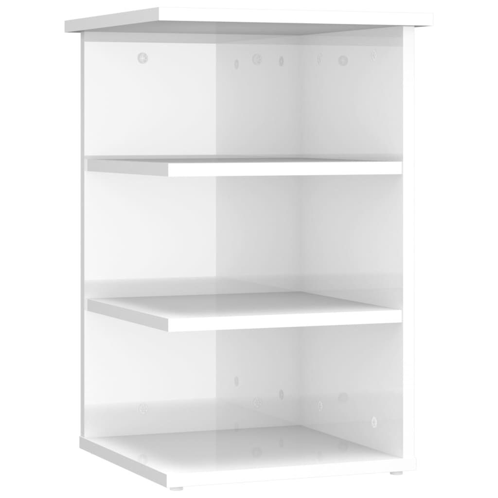 vidaXL Βοηθητικό Ντουλάπι Γυαλ. Λευκό 35 x 35 x 55 εκ. από Επεξ. Ξύλο