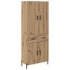 vidaXL Highboard Artisan Oak 69,5 x 34 x 180 &epsilon;&kappa;. &Epsilon;&pi;&epsilon;&xi;&epsilon;&rho;&gamma;&alpha;&sigma;&mu;έ&nu;&omicron; &xi;ύ&lambda;&omicron;