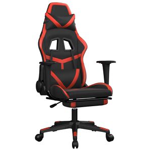 vidaXL &Kappa;&alpha;&rho;έ&kappa;&lambda;&alpha; Gaming &Mu;&alpha;&sigma;ά&zeta; &Upsilon;&pi;&omicron;&pi;ό&delta;&iota;&omicron; &Mu;&alpha;ύ&rho;&omicron;/&Pi;&rho;ά&sigma;&iota;&nu;&omicron; &alpha;&pi;ό &Sigma;&upsilon;&nu;&theta;&epsilon;&tau;&iota;&kappa;ό &Delta;έ&rho;&mu;&alpha;