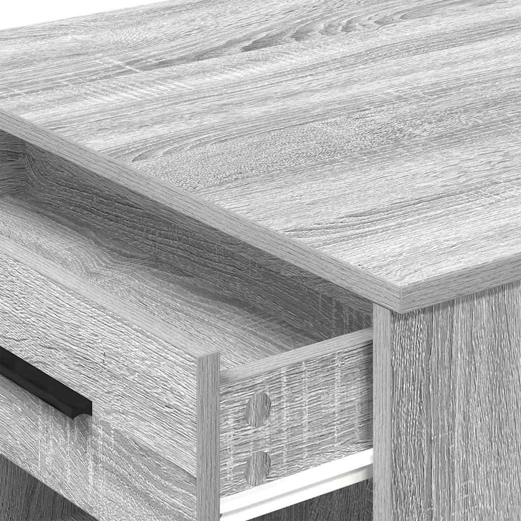 vidaXL Γραφείο με συρτάρι και ράφι Γκρι Sonoma 102x62x77,5 εκ.