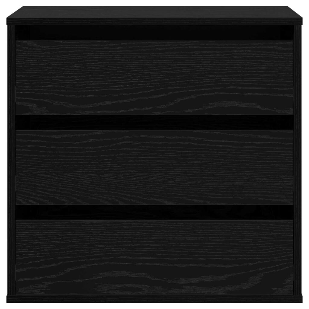 vidaXL Γωνιακό Κουτί με Συρτάρια Μαύρη Δρυς 60x41x58 εκ. Επεξεργασμένο Ξύλο