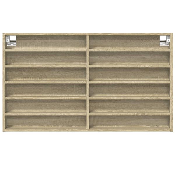 vidaXL Βιτρίνα Χρώμα Sonoma Δρυς 100x8,5x58 εκ. από Επεξεργασμένο Ξύλο
