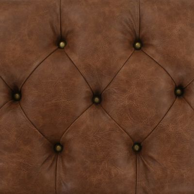 vidaXL Πάγκος Αποθήκευσης 80,5x41x50 εκ. Μασίφ Ξύλο και Τεχνητό δέρμα
