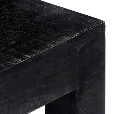 vidaXL Τραπέζι Κονσόλα Μαύρο 118 x 30 x 76 εκ. από Μασίφ Ξύλο Μάνγκο