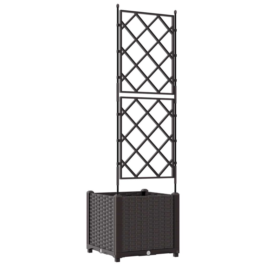 vidaXL Γλάστρα Κήπου με Πλέγμα Καφέ 40x40x143 εκ