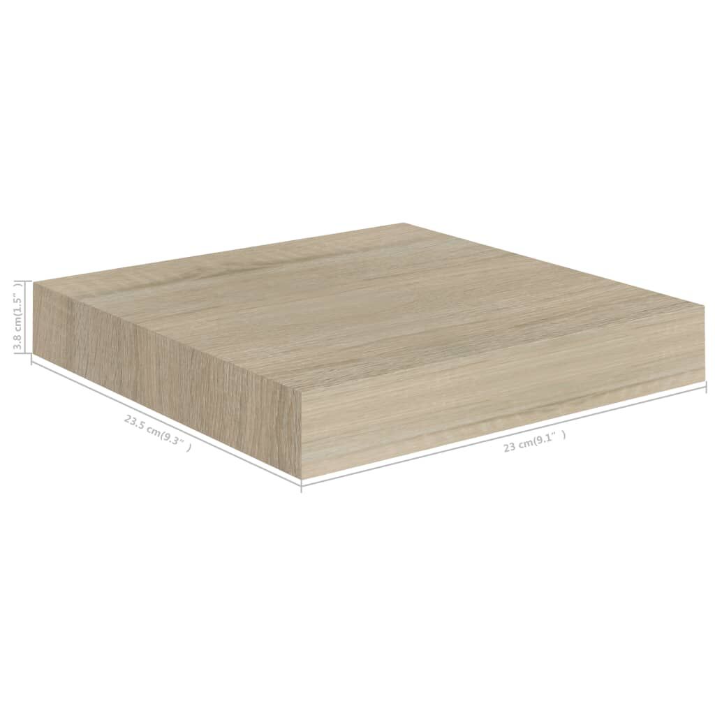 vidaXL Ράφι Τοίχου Χρώμα Δρυός 23x23,5x3,8 εκ. MDF
