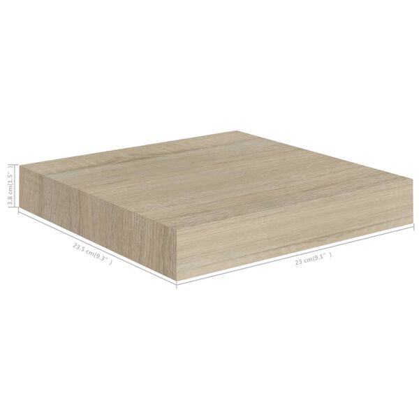 vidaXL Ράφι Τοίχου Χρώμα Δρυός 23x23,5x3,8 εκ. MDF