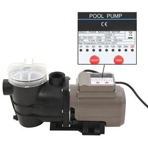 vidaXL &Alpha;&nu;&tau;&lambda;ί&alpha; &Pi;&iota;&sigma;ί&nu;&alpha;&sigmaf; &mu;&epsilon; &Chi;&rho;&omicron;&nu;&omicron;&delta;&iota;&alpha;&kappa;ό&pi;&tau;&eta; &Mu;&alpha;ύ&rho;&eta; 0,25 HP 8000 &Lambda;ί&tau;&rho;&alpha; / Ώ&rho;&alpha;