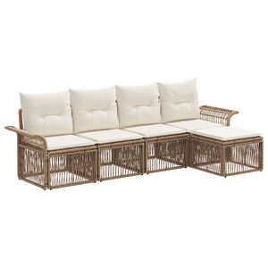 vidaXL &Sigma;&epsilon;&tau; &Kappa;&alpha;&nu;&alpha;&pi;έ &Kappa;ή&pi;&omicron;&upsilon; 5 pcs &Mu;&pi;&epsilon;&zeta; &sigma;&upsilon;&nu;&theta;&epsilon;&tau;&iota;&kappa;ό &rho;&alpha;&tau;ά&nu;