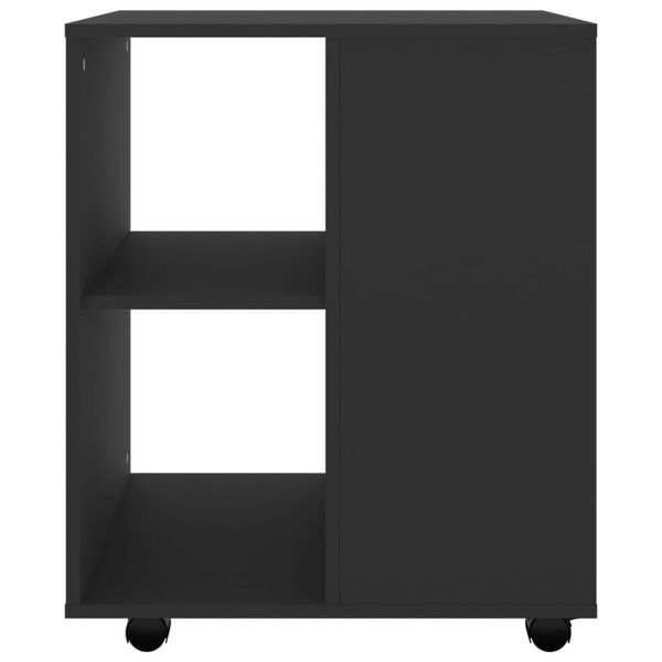 vidaXL Ντουλάπι Τροχήλατο Μαύρο 60 x 53 x 72 εκ. από Επεξ. Ξύλο