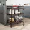 vidaXL Τρόλεϊ Κουζίνας Καφέ Δρυς 65x40x86,5 εκ. από Επεξεργασμένο Ξύλο