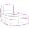 vidaXL &Kappa;&rho;&epsilon;&beta;ά&tau;&iota; Boxspring &mu;&epsilon; &Sigma;&tau;&rho;ώ&mu;&alpha; & LED &Mu;&alpha;ύ&rho;&omicron; 120x190 &epsilon;&kappa;. &Beta;&epsilon;&lambda;&omicron;ύ&delta;&iota;&nu;&omicron;