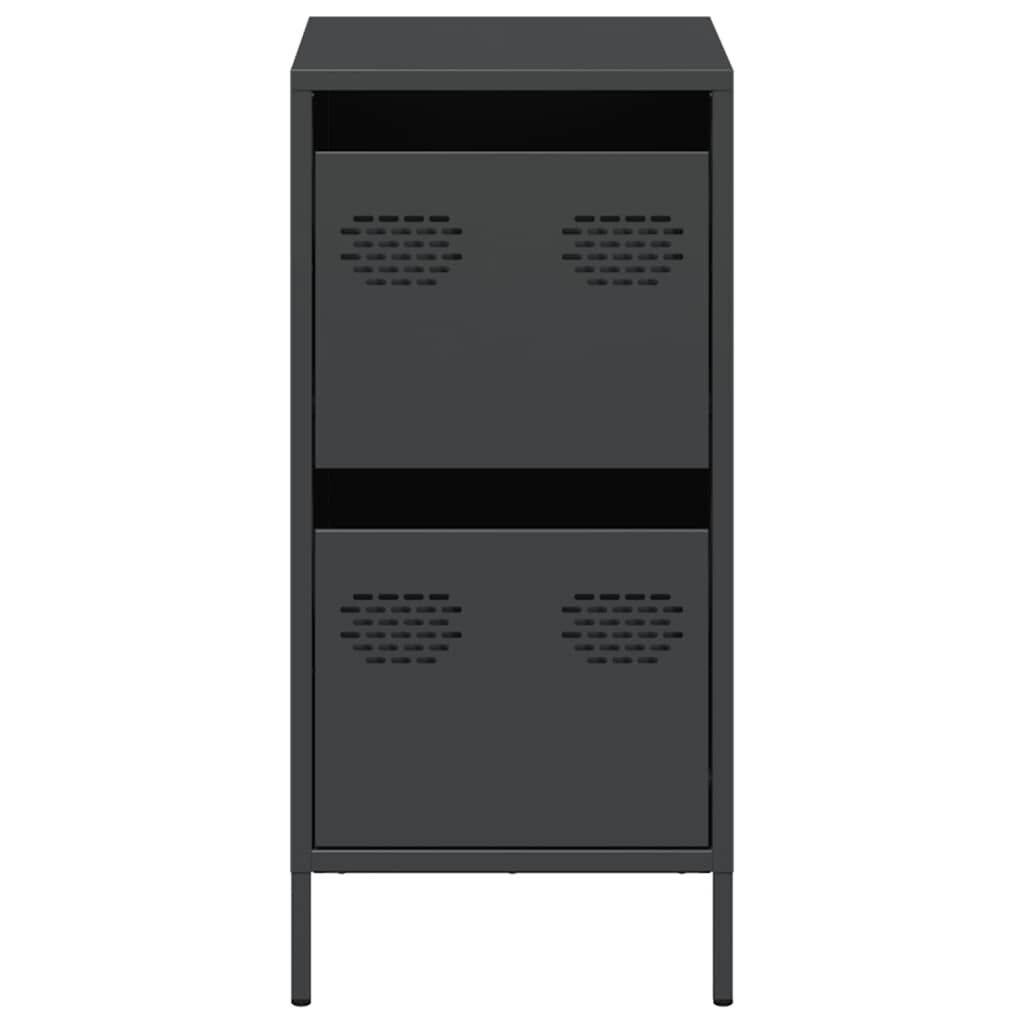 vidaXL Ντουλάπι Μαύρο 35x39x73,5 εκ. από Χάλυβα Ψυχρής Έλασης