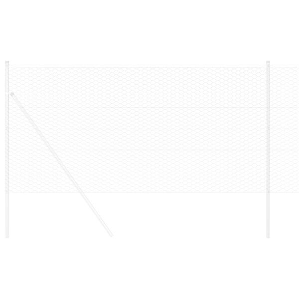 vidaXL Φράχτης Εξαγώνου Ασημί 1.2 x 50 m Γαλβανισμένος χάλυβας