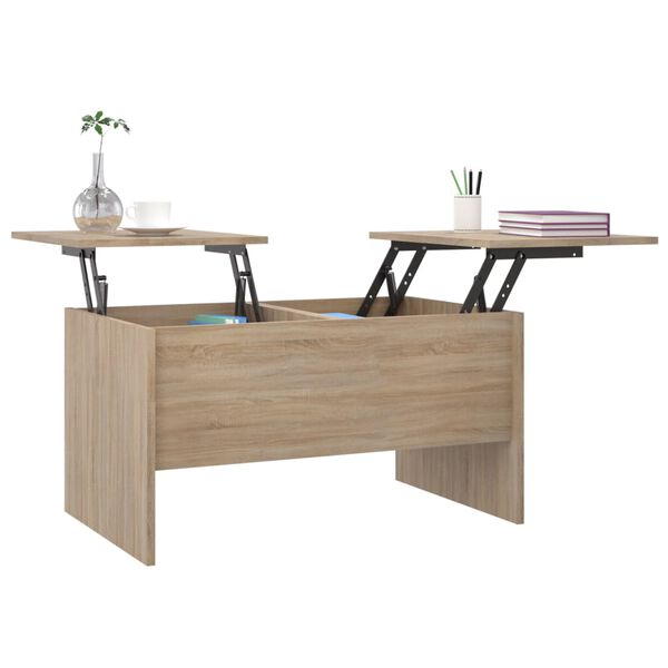 vidaXL Τραπεζάκι Σαλονιού Sonoma Δρυς 80x50x42,5 εκ Επεξεργασμένο Ξύλο