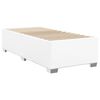 vidaXL Κρεβάτι Boxspring με Στρώμα Λευκό 90x200εκ. από Συνθετικό Δέρμα