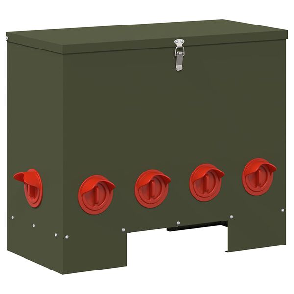 vidaXL Ταΐστρα κοτόπουλων Ελιά Πράσινη 60.5 x 29 x 51 εκ.