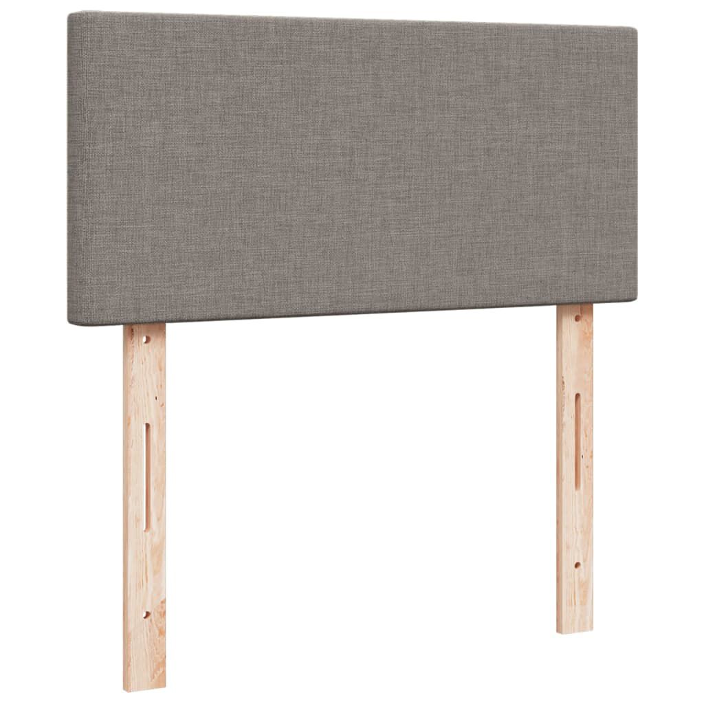 vidaXL Κρεβάτι Boxspring με Στρώμα Taupe 100 x 200 εκ. Υφασμάτινο