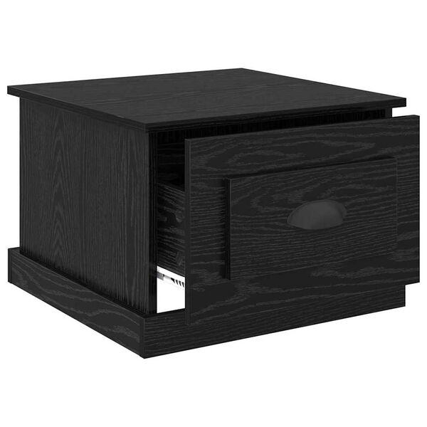 vidaXL Τραπεζάκι σαλονιού with Drawer Μαύρη δρυς 50 x 50 x 35 cm
