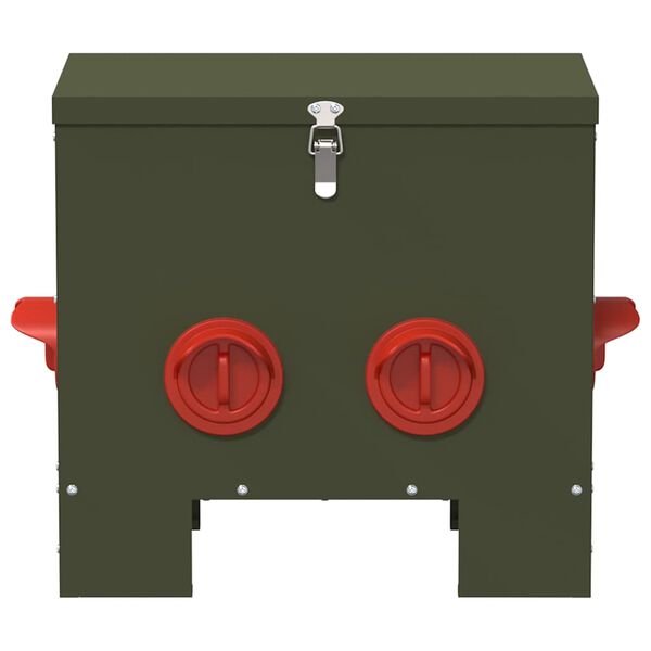 vidaXL Ταΐστρα κοτόπουλων Ελιά Πράσινη 60.5 x 29 x 51 εκ.