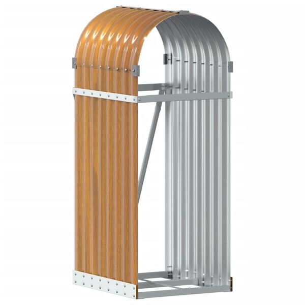 vidaXL Ξυλοθήκη Ξύλινη Όψη 40x45x100 εκ. από Γαλβανισμένο Ατσάλι