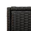 vidaXL Ντουλάπι Αποθήκευσης Κήπου Μαύρο 55x55x111 εκ. από Συνθ. Ρατάν