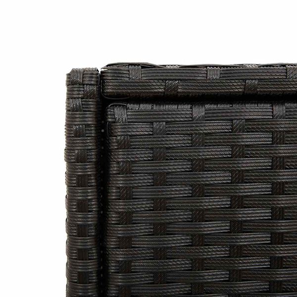 vidaXL Ντουλάπι Αποθήκευσης Κήπου Μαύρο 55x55x111 εκ. από Συνθ. Ρατάν