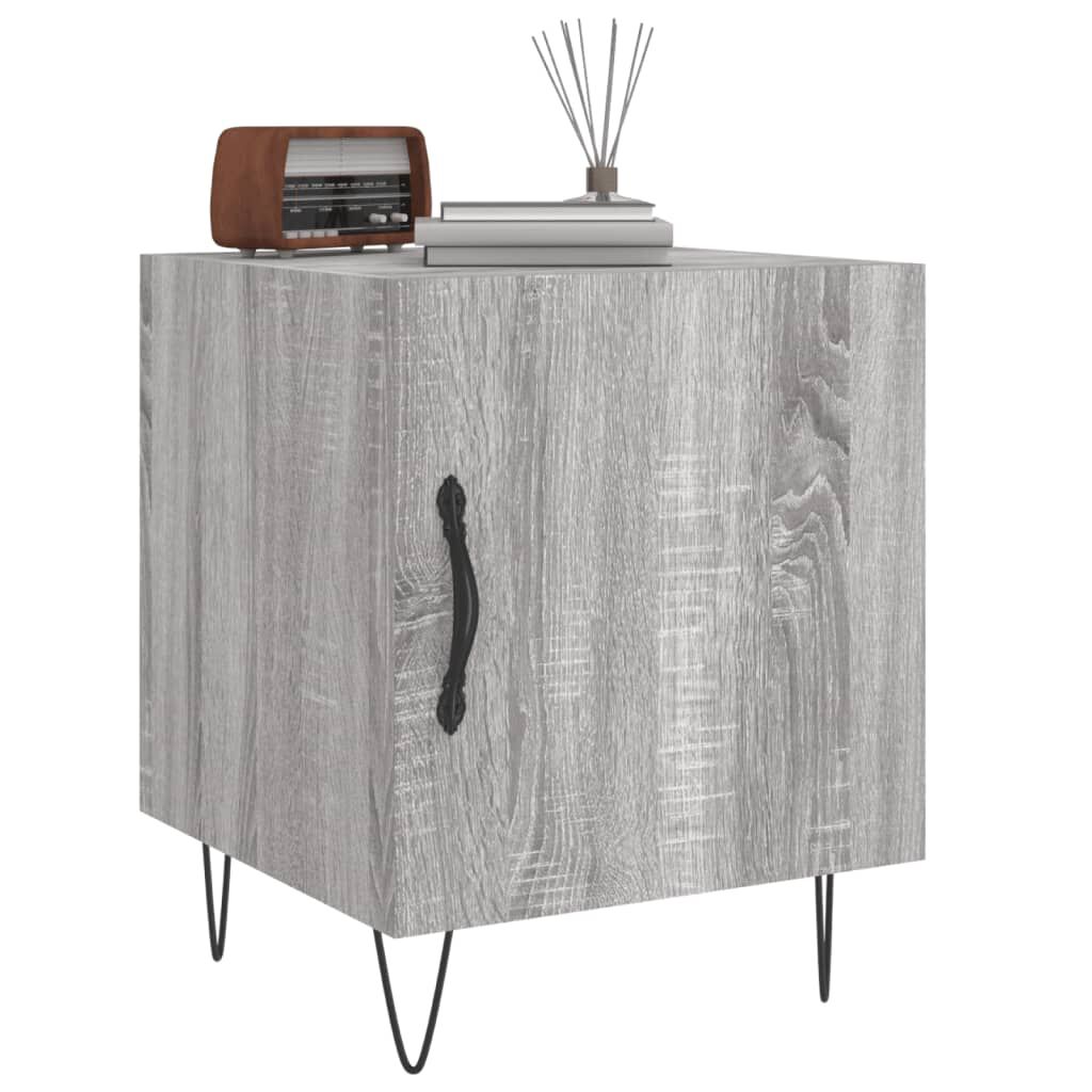 vidaXL Κομοδίνα 2 τεμ. Γκρι Sonoma 40 x 40 x 50 εκ. από Επεξεργ. Ξύλο
