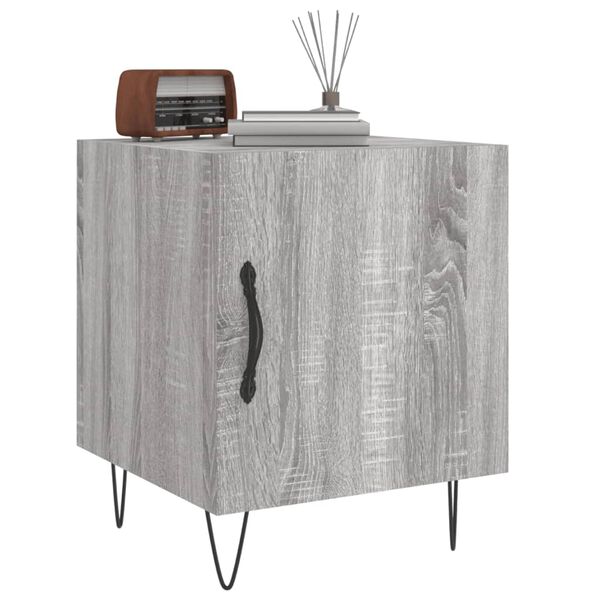 vidaXL Κομοδίνα 2 τεμ. Γκρι Sonoma 40 x 40 x 50 εκ. από Επεξεργ. Ξύλο