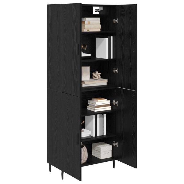 vidaXL Highboard 2 pcs &Mu;&alpha;ύ&rho;&eta; &delta;&rho;&upsilon;&sigmaf; &Sigma;ύ&nu;&theta;&epsilon;&tau;&omicron; &Xi;ύ&lambda;&omicron; &kappa;&alpha;&iota; &Gamma;&upsilon;&alpha;&lambda;ί