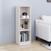 vidaXL Βιβλιοθήκη/Διαχωρ. Χώρου Λευκό 36x33x110 εκ. Μασίφ Ξύλο Πεύκου