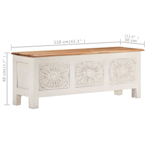 vidaXL Έπιπλο Αποθήκευσης 110 x 30 x 40 εκ. από Μασίφ Ξύλο Ακακίας
