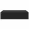 vidaXL Ράφι Επιτοίχιο με Συρτάρι Μαύρο 40 x 23,5 x 10 εκ. από MDF
