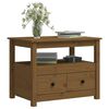 vidaXL Τραπεζάκι Σαλονιού Καφέ Μελί 71 x 49 x 55 εκ. Μασίφ Ξύλο Πεύκου