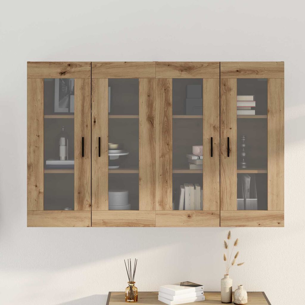 vidaXL Ντουλάπια Τοίχου 2 Τεμάχια Artisan Δρυς 69.5 x 34 x 90 cm, Τεχνητό Ξύλο