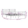 vidaXL Πλαίσιο Κρεβατιού Λευκό 120 x 200 εκ. από Μασίφ Ξύλο