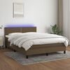 vidaXL &Kappa;&rho;&epsilon;&beta;ά&tau;&iota; Boxspring &mu;&epsilon; &Sigma;&tau;&rho;ώ&mu;&alpha; & LED &Sigma;&kappa;.&Kappa;&alpha;&phi;έ 140x190 &epsilon;&kappa; &Upsilon;&phi;&alpha;&sigma;&mu;ά&tau;&iota;&nu;&omicron;