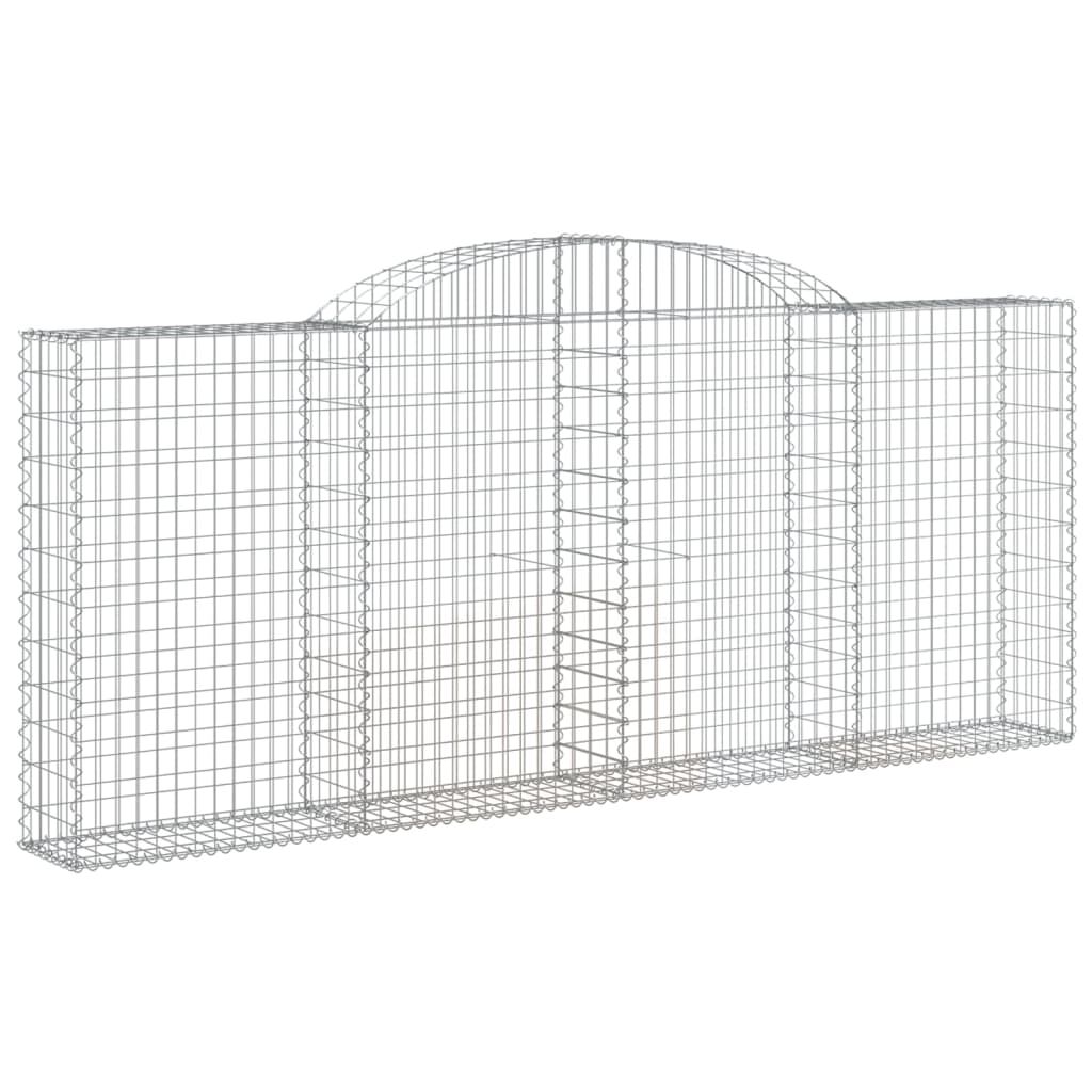 vidaXL Συρματοκιβώτια Τοξωτά 11 τεμ. 300x30x120/140 εκ. Γαλβαν. Ατσάλι