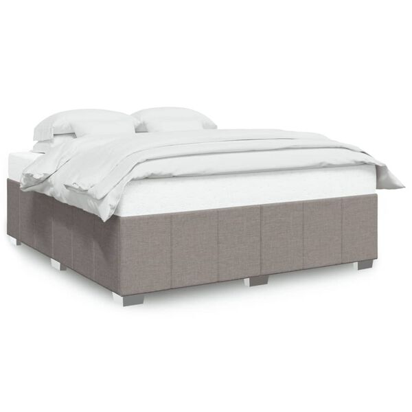 vidaXL &Sigma;&kappa;&epsilon;&lambda;&epsilon;&tau;ό&sigmaf; &Kappa;&rho;&epsilon;&beta;&alpha;&tau;&iota;&omicron;ύ &Chi;&omega;&rho;ί&sigmaf; &Sigma;&tau;&rho;ώ&mu;&alpha; Taupe 180x200 &epsilon;&kappa;. &Upsilon;&phi;&alpha;&sigma;&mu;ά&tau;&iota;&nu;&omicron;