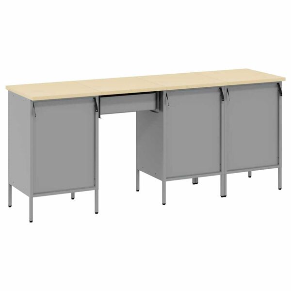 vidaXL Ντουλάπα Εργασίας με συρτάρι 4 pcs Κόκκινο 200 x 55 x 85 εκ