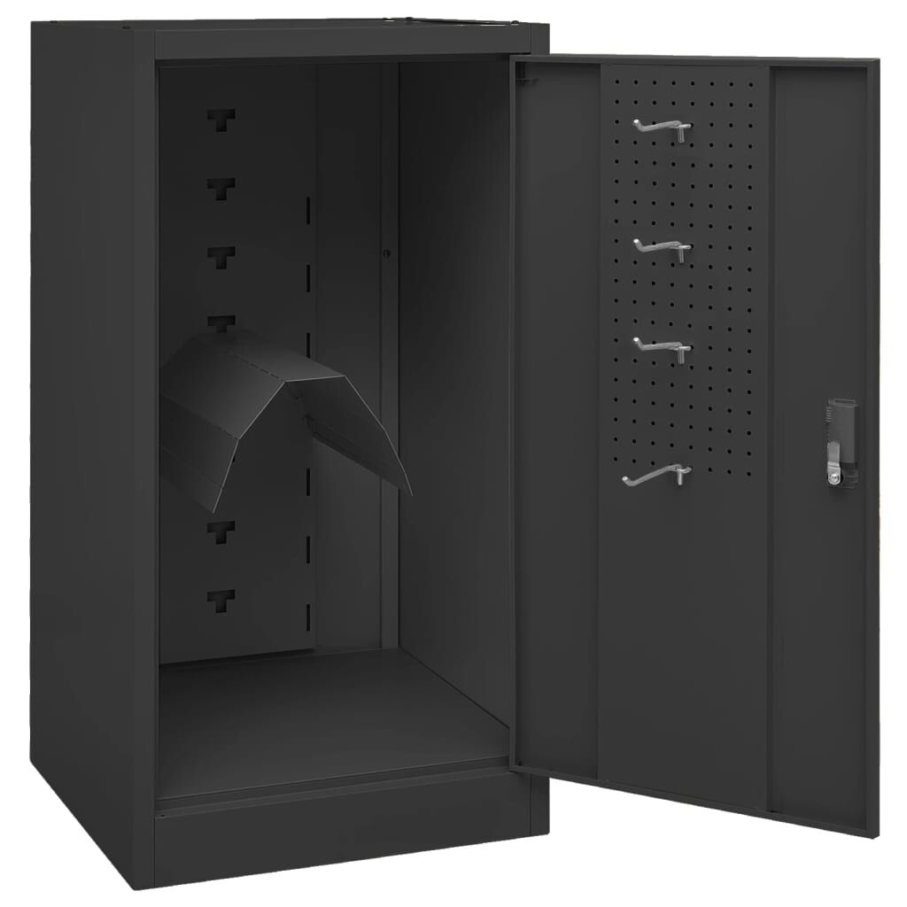 vidaXL Ντουλάπα για Σέλα Ανθρακί 53 x 53 x 105 εκ. Ατσάλινη