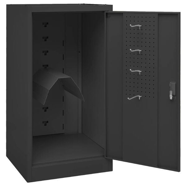 vidaXL Ντουλάπα για Σέλα Ανθρακί 53 x 53 x 105 εκ. Ατσάλινη