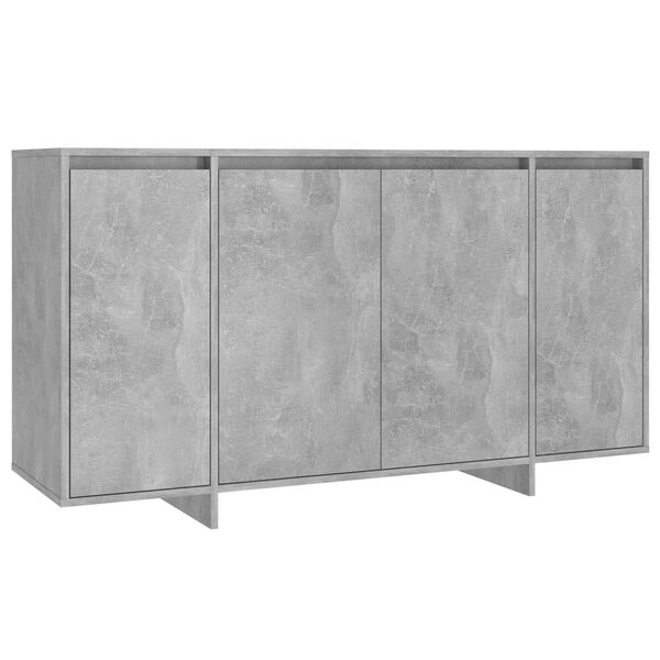 vidaXL Ντουλάπι Γκρι Σκυροδέματος 135x41x75 εκ. Επεξεργασμένο Ξύλο